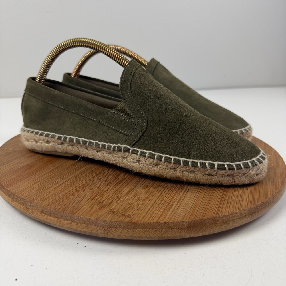 MNG Mango Jute Olive Suede Espadrilles for Men
